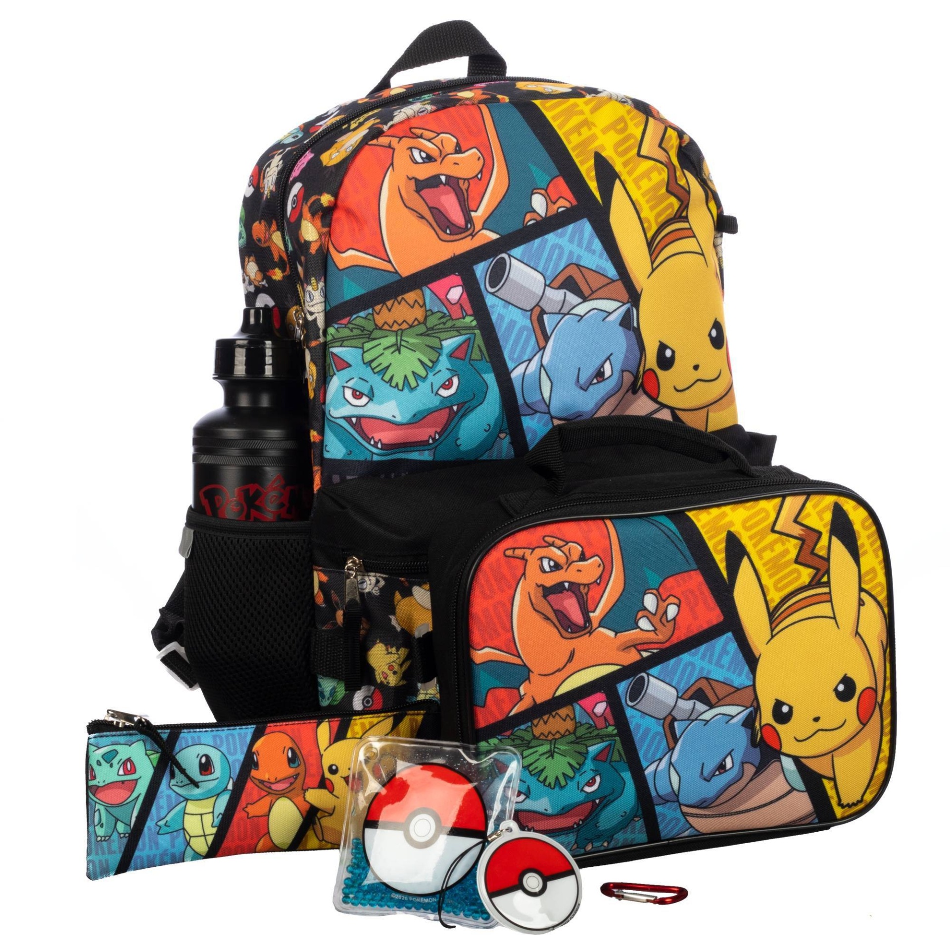 slide 1 of 9, Pokemon Pokémon Kids' Backpack Set, 7 ct