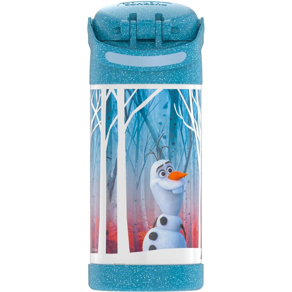 Thermos Frozen 2 FUNtainer Water Bottle with Bail Handle - Blue Glitter 12  oz