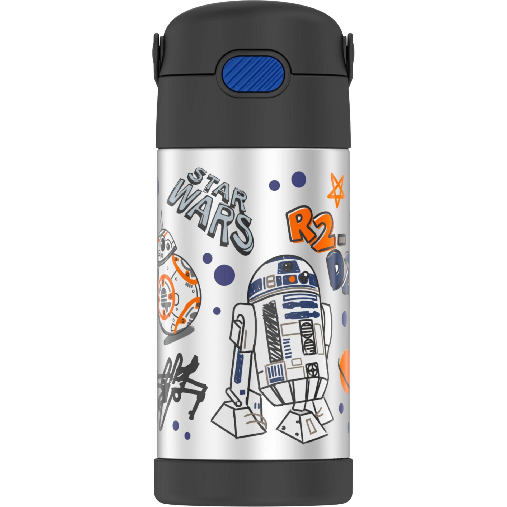 slide 1 of 9, Thermos Star Wars FUNtainer Water Bottle with Bail Handle - Black, 12 oz