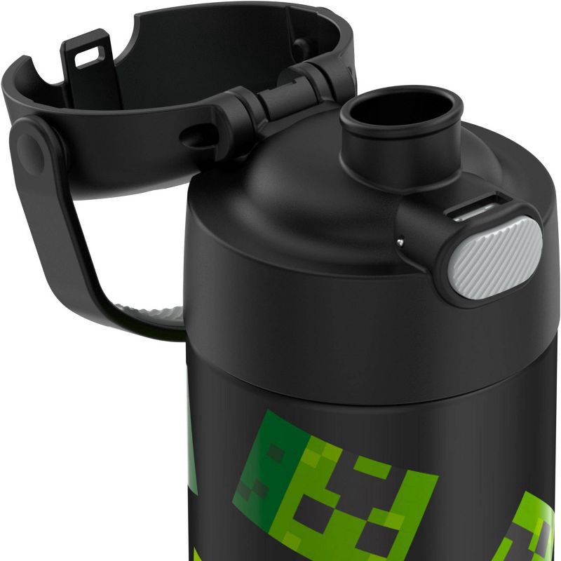 slide 8 of 10, Thermos 16oz Stainless Steel FUNtainer Water Bottle with Bail Handle - Black Minecraft, 16 oz