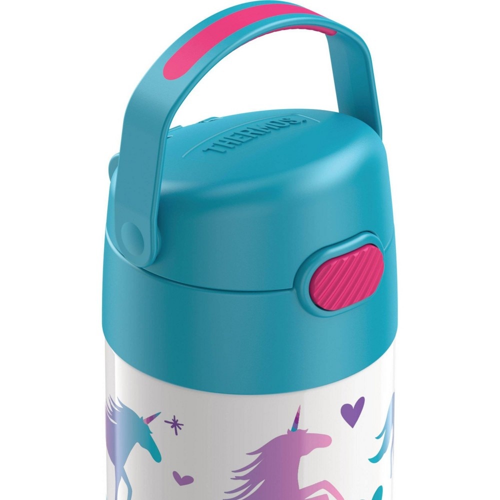 Thermos Unicorn FUNtainer Water Bottle with Bail Handle - Blue 12 oz