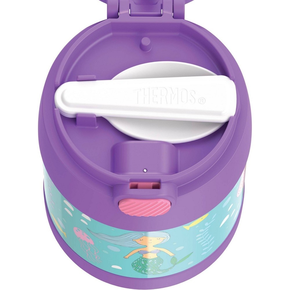 slide 9 of 11, Thermos Mermaid FUNtainer Food Jar with Spoon - Lavender/Blue, 10 oz