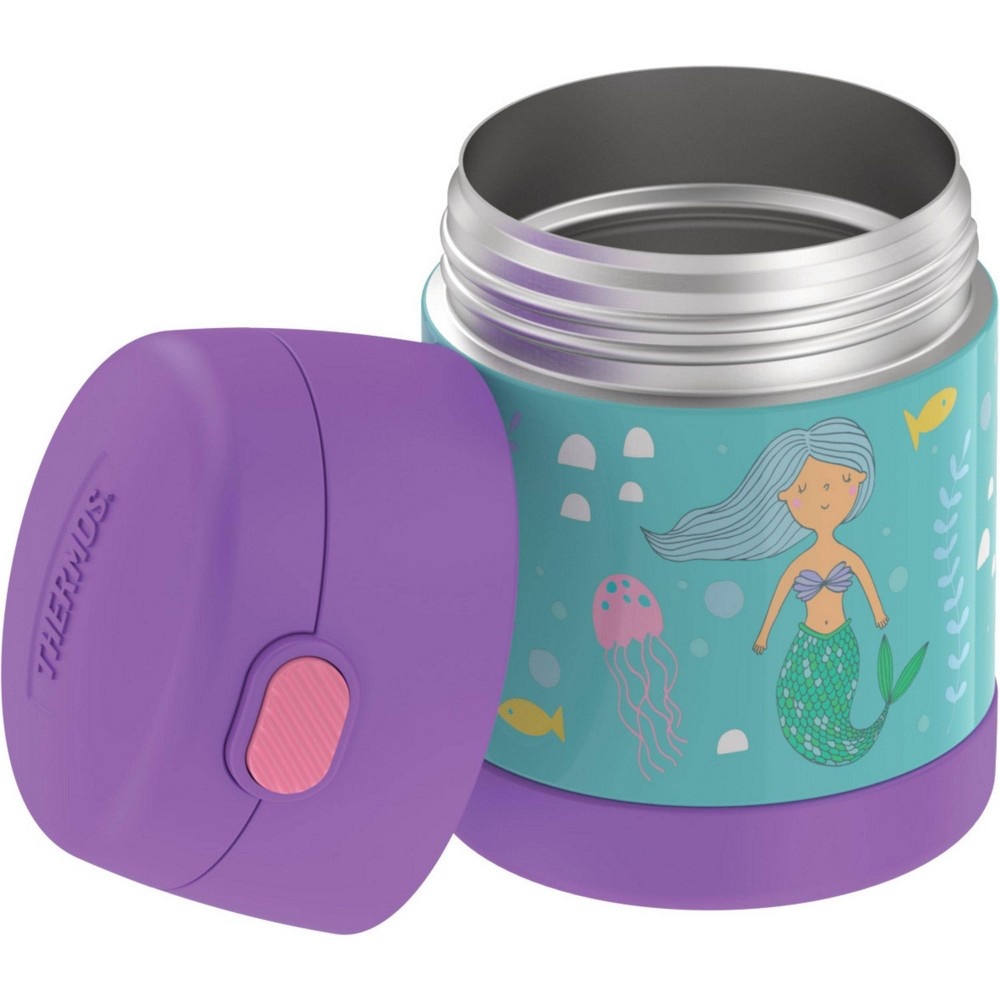 slide 11 of 11, Thermos Mermaid FUNtainer Food Jar with Spoon - Lavender/Blue, 10 oz