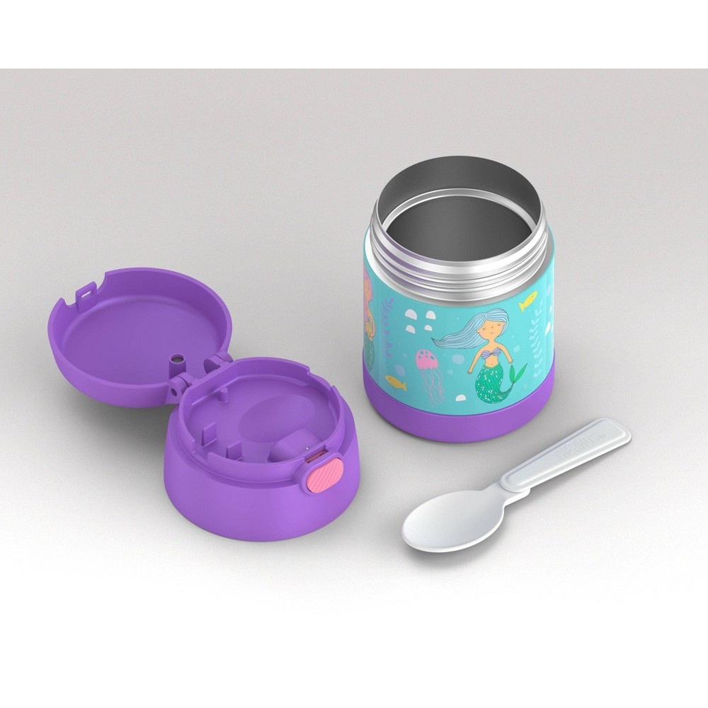 slide 2 of 11, Thermos Mermaid FUNtainer Food Jar with Spoon - Lavender/Blue, 10 oz