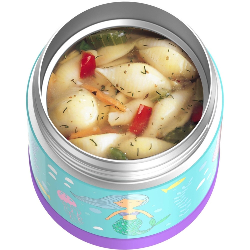 slide 5 of 11, Thermos Mermaid FUNtainer Food Jar with Spoon - Lavender/Blue, 10 oz