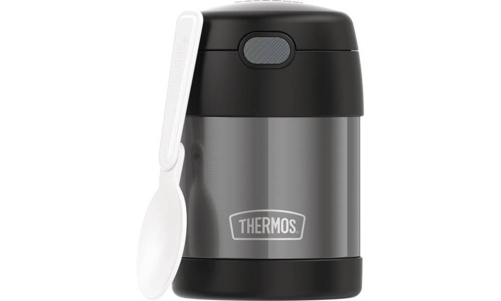 slide 2 of 11, Thermos FUNtainer Food Jar with Spoon - Charcoal, 10 oz