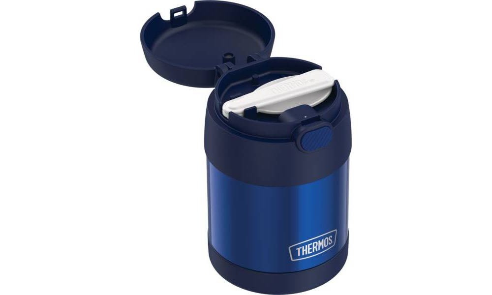 slide 2 of 11, Thermos FUNtainer Food Jar with Spoon - Navy, 10 oz