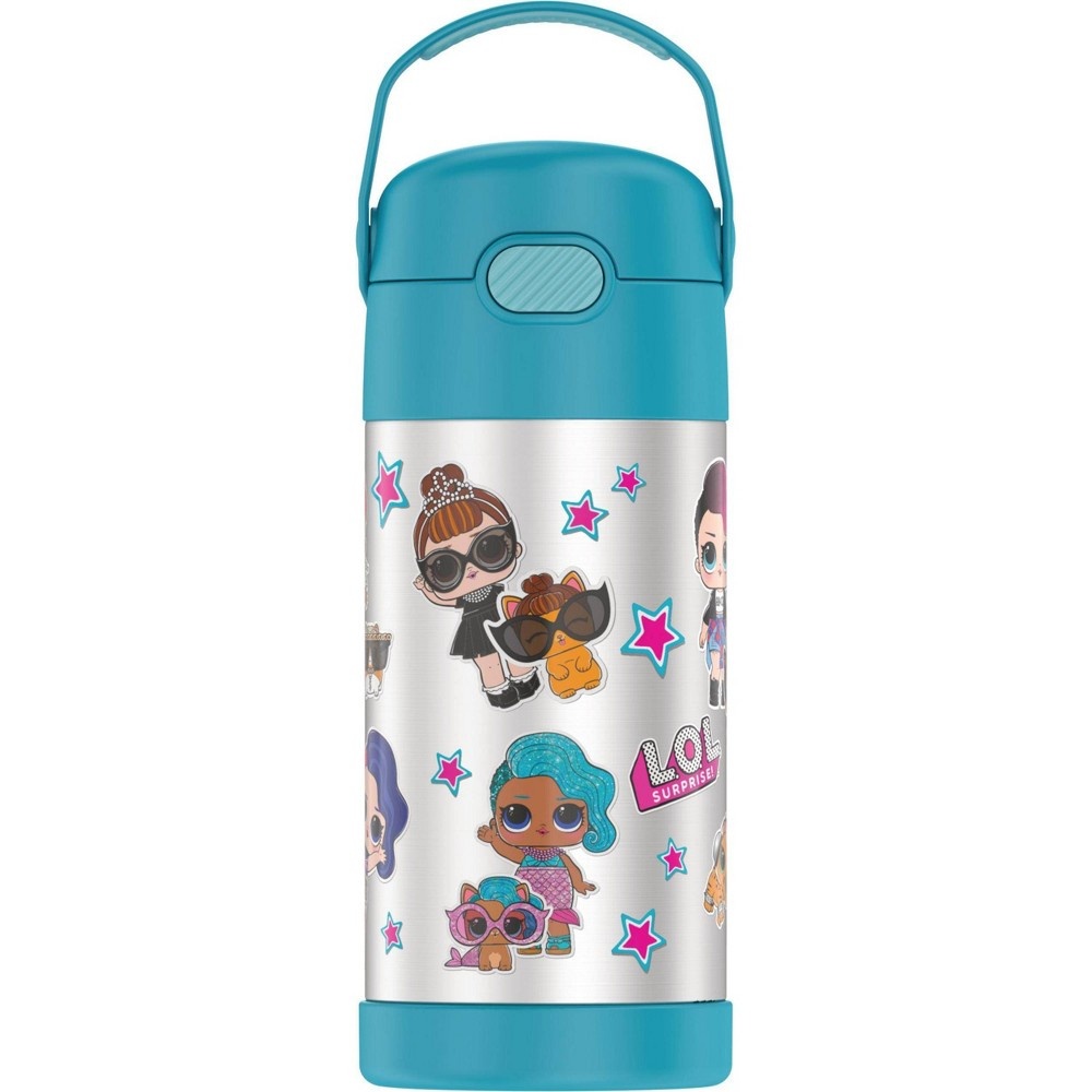 slide 2 of 9, Thermos L.O.L. Surprise! Remix FUNtainer Water Bottle with Bail Handle - Blue, 12 oz
