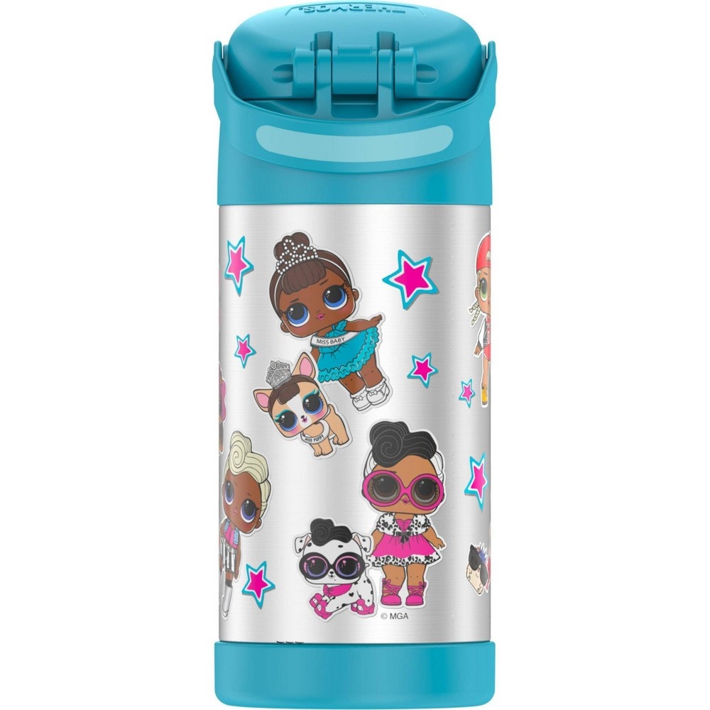 THERMOS FUNTAINER 12 Ounce Stainless Steel Vacuum Insulated Kids Straw  Bottle, LOL Surprise