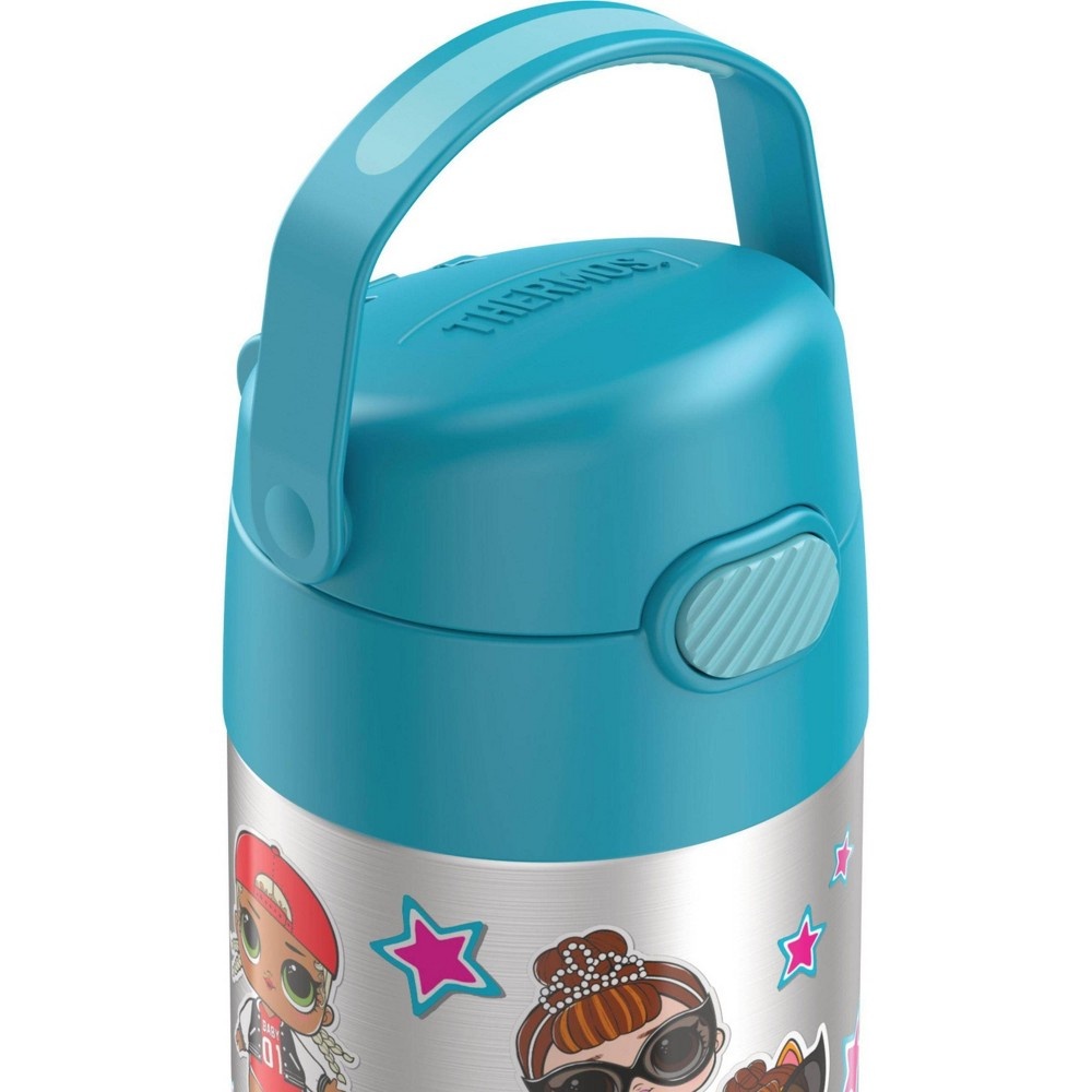 Thermos Vacuum Insulated Stainless Steel 12 Ounce Funtainer with Straw -  Disney Princess 