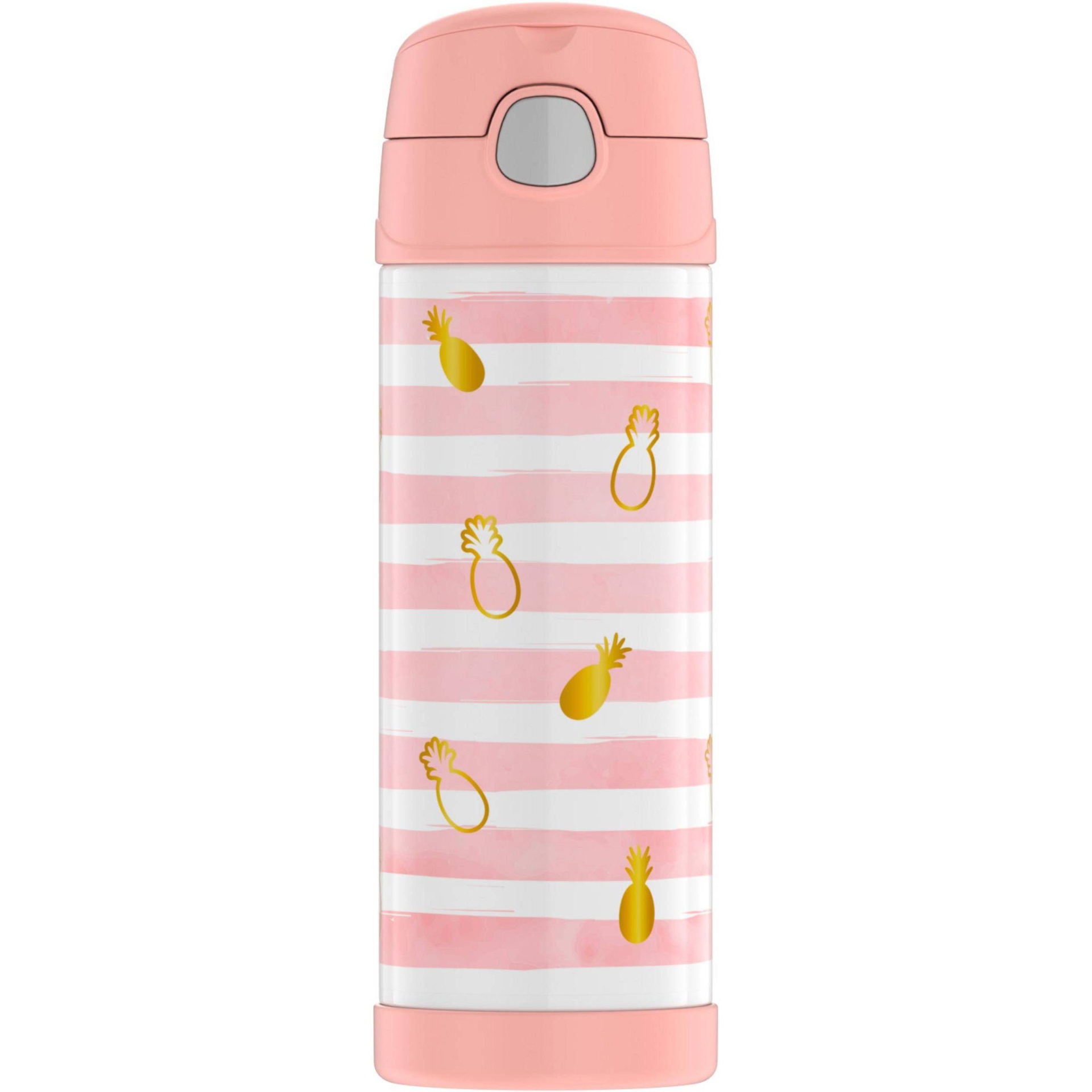 slide 1 of 6, Thermos FUNtainer Water Bottle - Pineapple Stripes, 16 oz