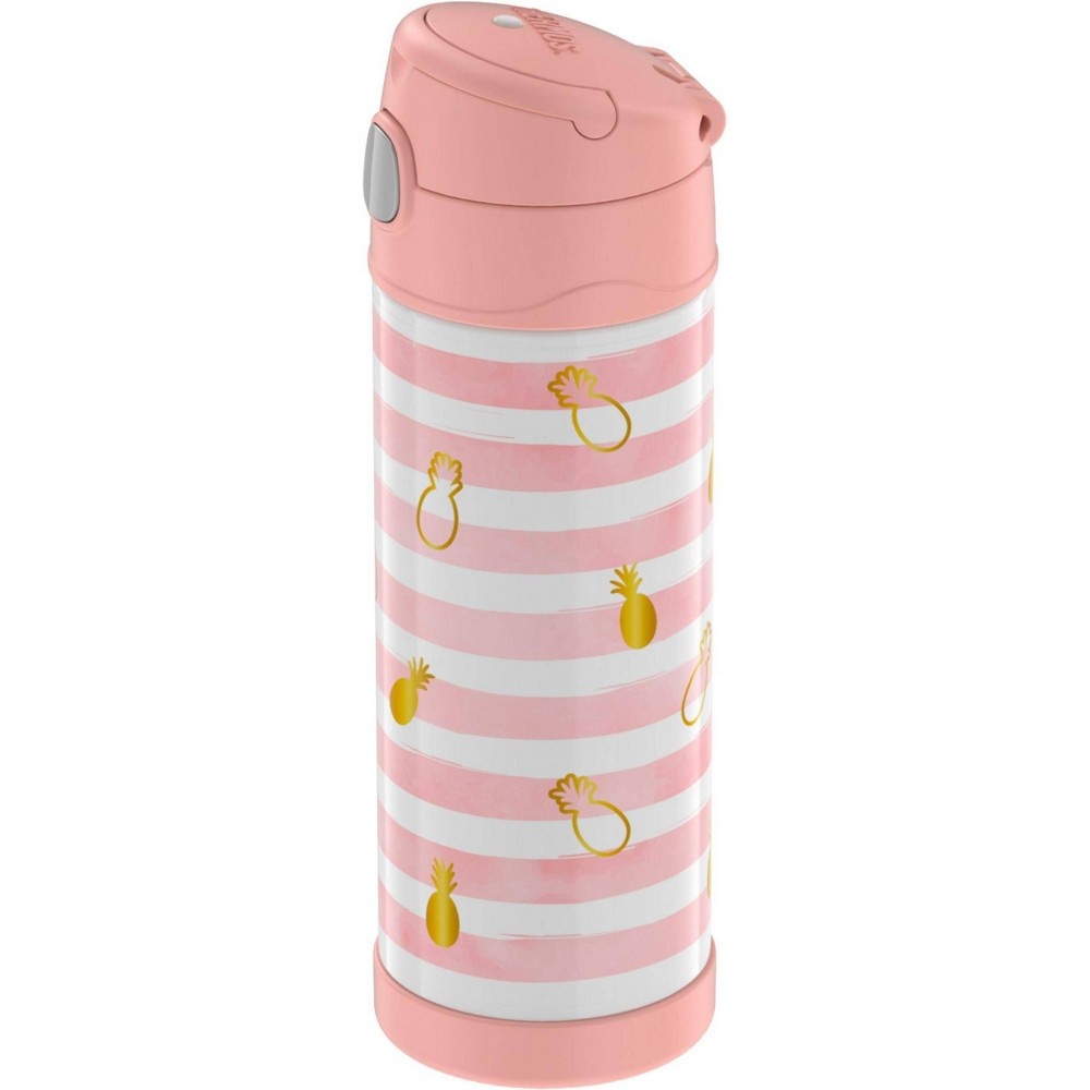 slide 3 of 6, Thermos FUNtainer Water Bottle - Pineapple Stripes, 16 oz