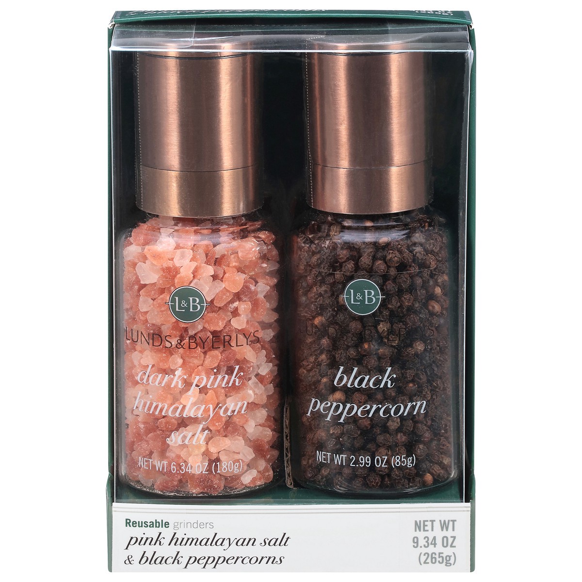 slide 3 of 4, Lunds & Byerlys Pink Himalayan Salt & Black Peppercorns 2 Each, 2 ct
