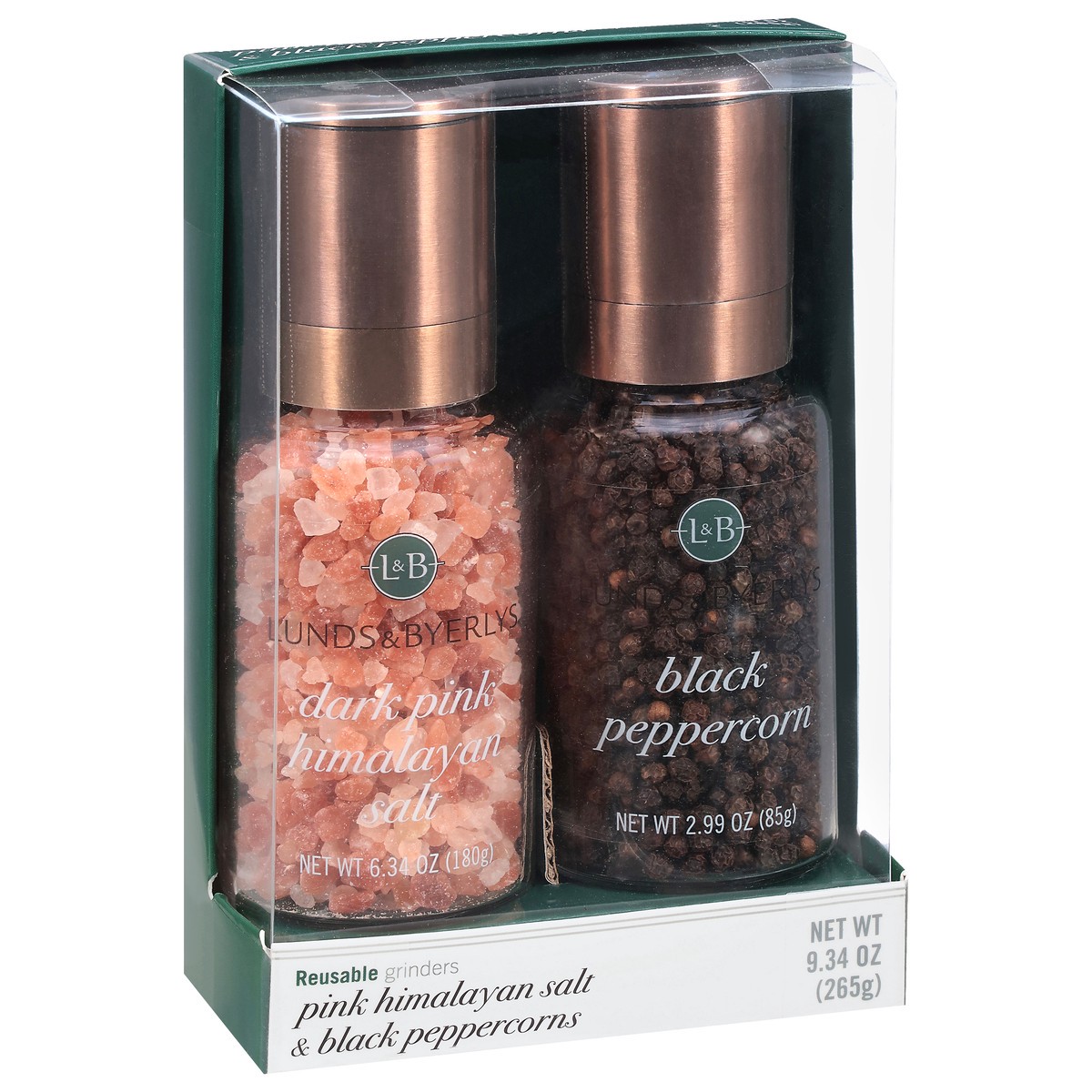 slide 4 of 4, Lunds & Byerlys Pink Himalayan Salt & Black Peppercorns 2 Each, 2 ct