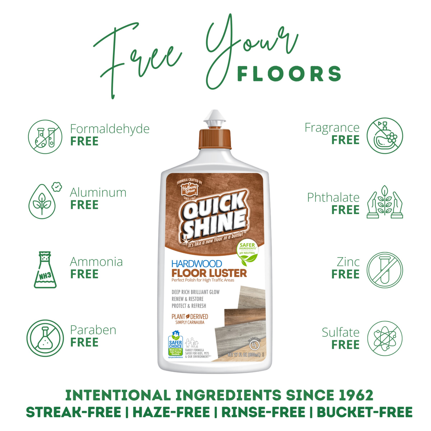 slide 3 of 4, Quick Shine Hardwood Floor Luster 27 fl oz, 27 fl oz