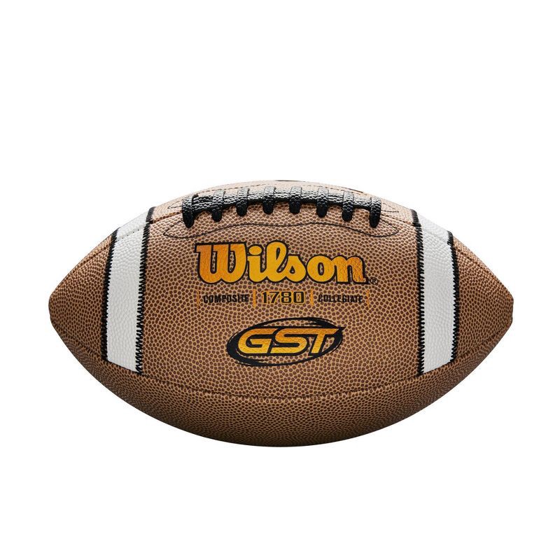 slide 1 of 6, Wilson GST Competition Official Size Football - Brown, 1 ct
