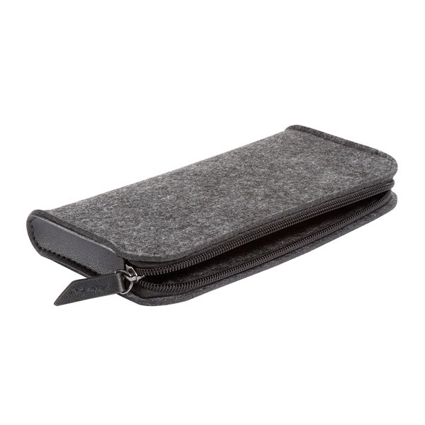 slide 4 of 9, Pendaflex Small Felt Zip Pocket, Charcoal Gray, 4-3/4" x 8" x 1", 8 in