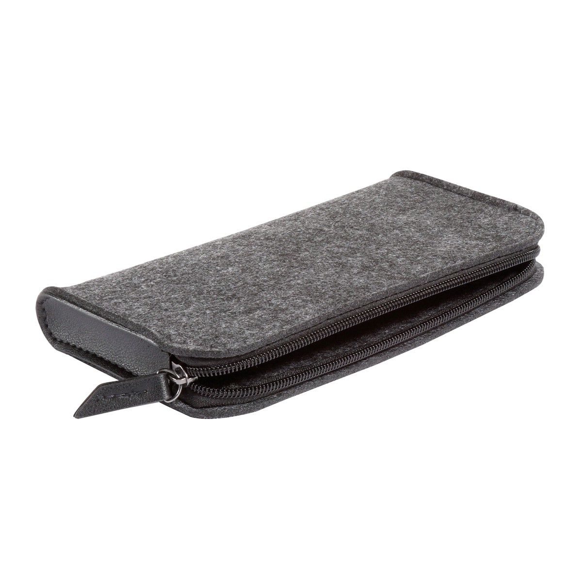 slide 5 of 9, Pendaflex Small Felt Zip Pocket, Charcoal Gray, 4-3/4" x 8" x 1", 8 in