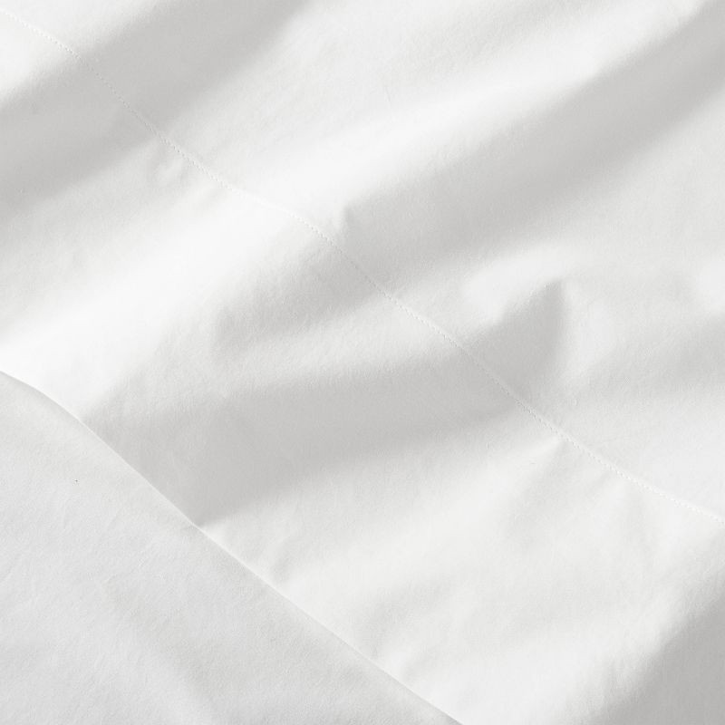 slide 4 of 4, King Washed Supima Percale Solid Sheet Set White - Casaluna™: 250 Thread Count, OEKO-TEX Certified, Includes 4pc, 1 ct