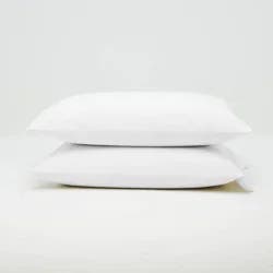 King Washed Supima Percale Solid Pillowcase Set White - Casaluna™