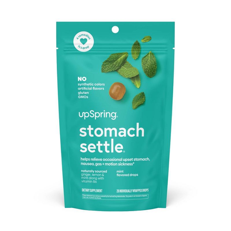 slide 1 of 5, UpSpring Stomach Settle Nausea Relief Naturally Sweet Drops - Mint - 28 Drops, 1 ct