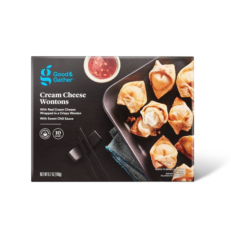 slide 1 of 3, Frozen Cream Cheese Wontons - 6.7oz/10ct - Good & Gather™, 6.7 oz, 10 ct