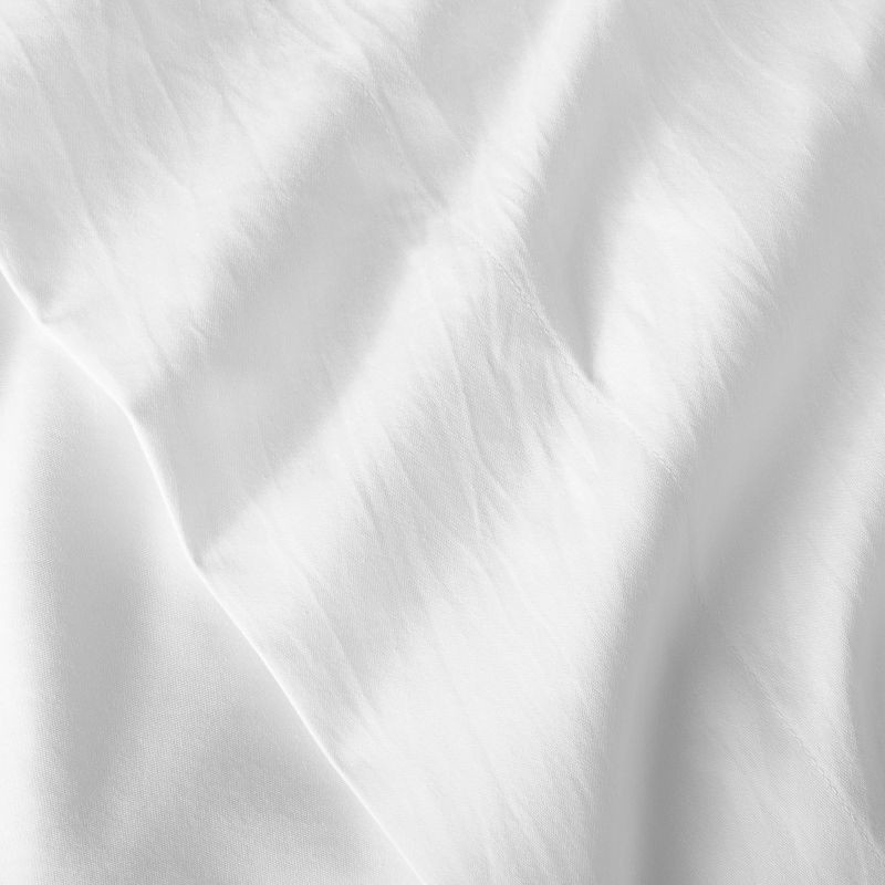 slide 4 of 4, Queen 500 Thread Count Washed Supima Sateen Solid Sheet Set White - Casaluna™, 1 ct