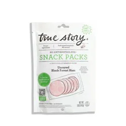 True Story Uncured Black Forest Ham Snack Packs - 5oz