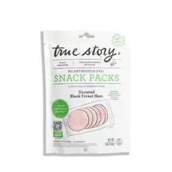True Story Uncured Black Forest Ham Snack Packs - 5oz
