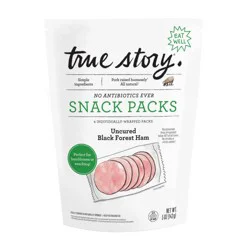 True Story Uncured Black Forest Ham Snack Packs - 5oz