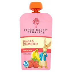 Pumpkin Tree Peter Rabbit Organics Banana & Strawberry Fruit Puree 113 g