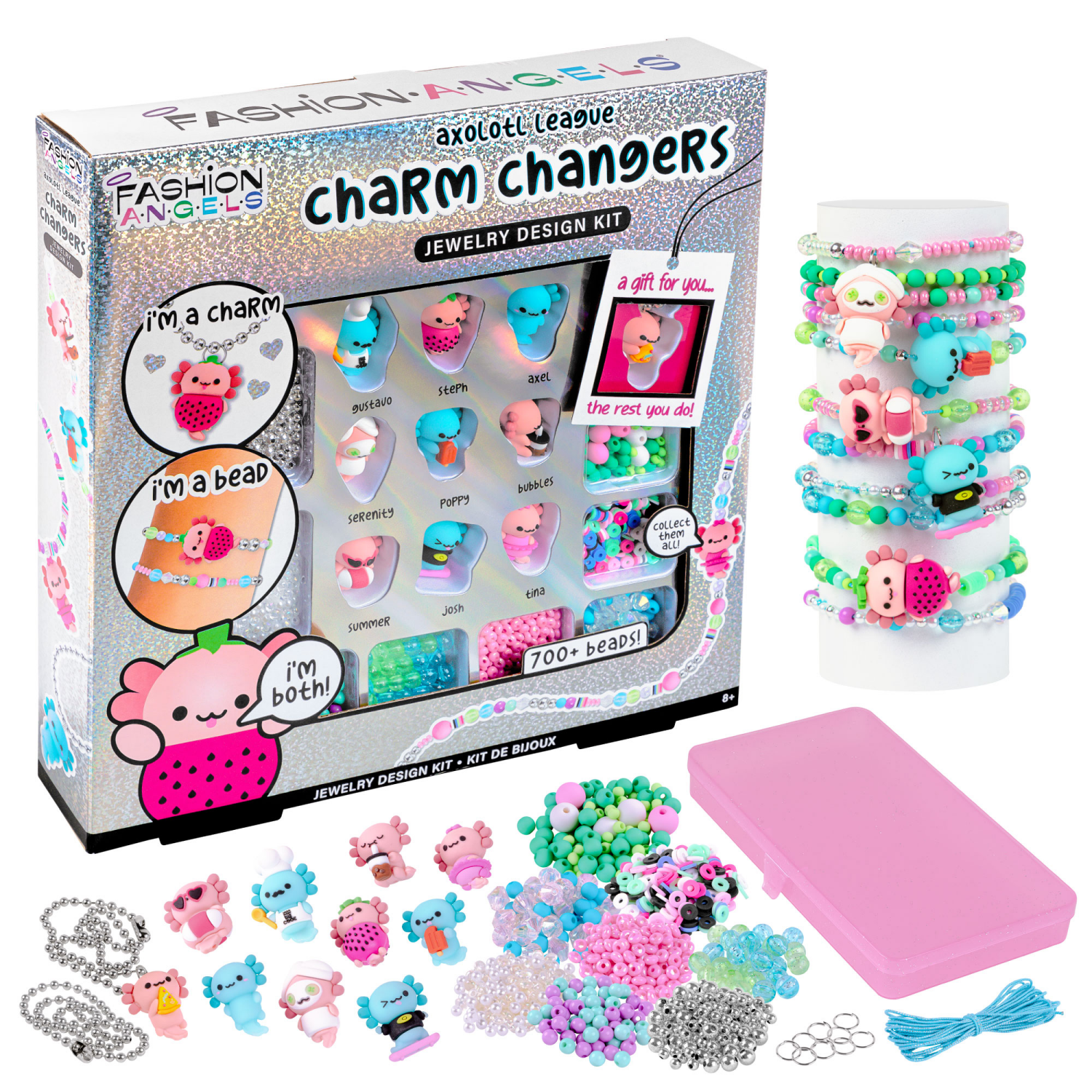 slide 3 of 3, Fashion Angels Charm Changers Axolotl League Jewelry Design Kit, 1 ct