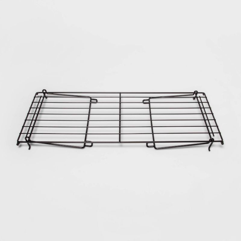 slide 3 of 3, Stackable Single Shoe Rack Black - Room Essentials™: Freestanding Shoe Organizer, Holds 2 Pairs, Iron Frame, Closet Storage, 1 ct