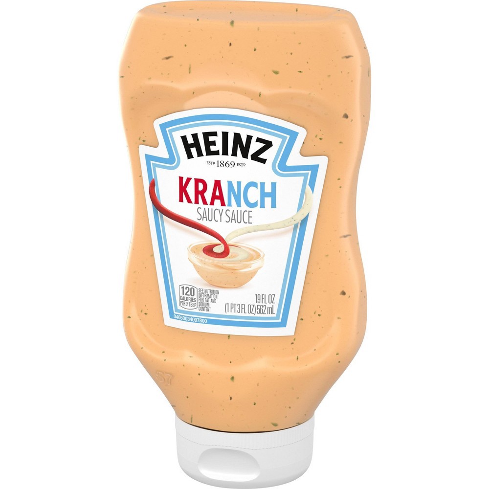 slide 3 of 12, Heinz Kranch Ketchup & Ranch Sauce Bottle, 19 fl oz
