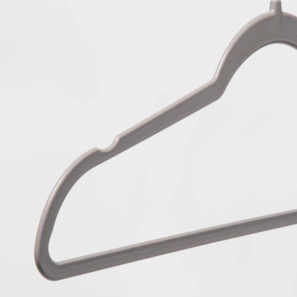 slide 4 of 4, 10pk Thin Plastic Hangers Gray - Room Essentials, 10 ct