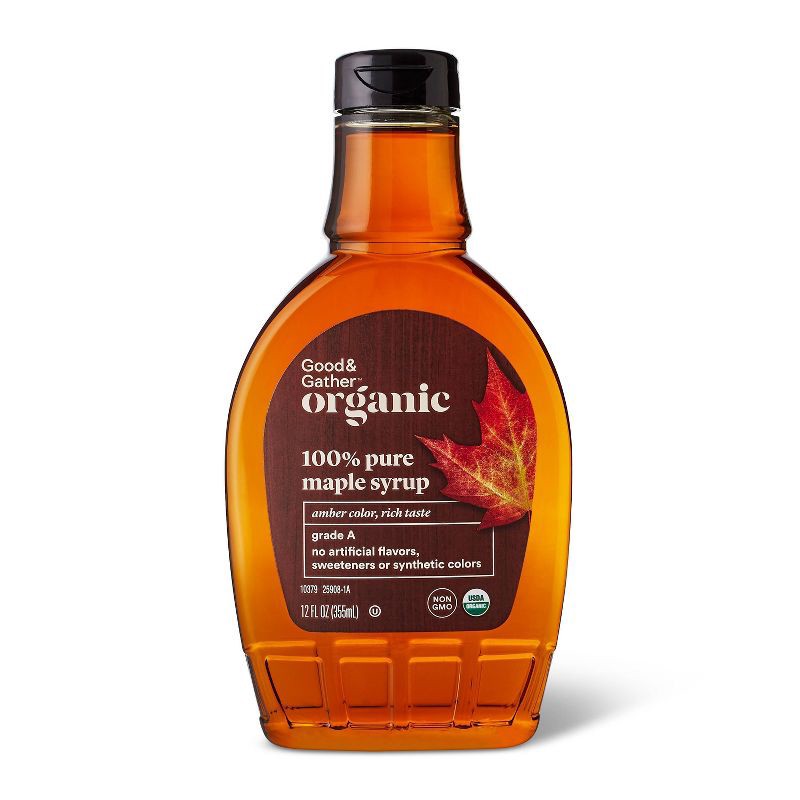 slide 1 of 3, 100% Pure Organic Maple Syrup - 12 fl oz - Good & Gather™, 12 fl oz