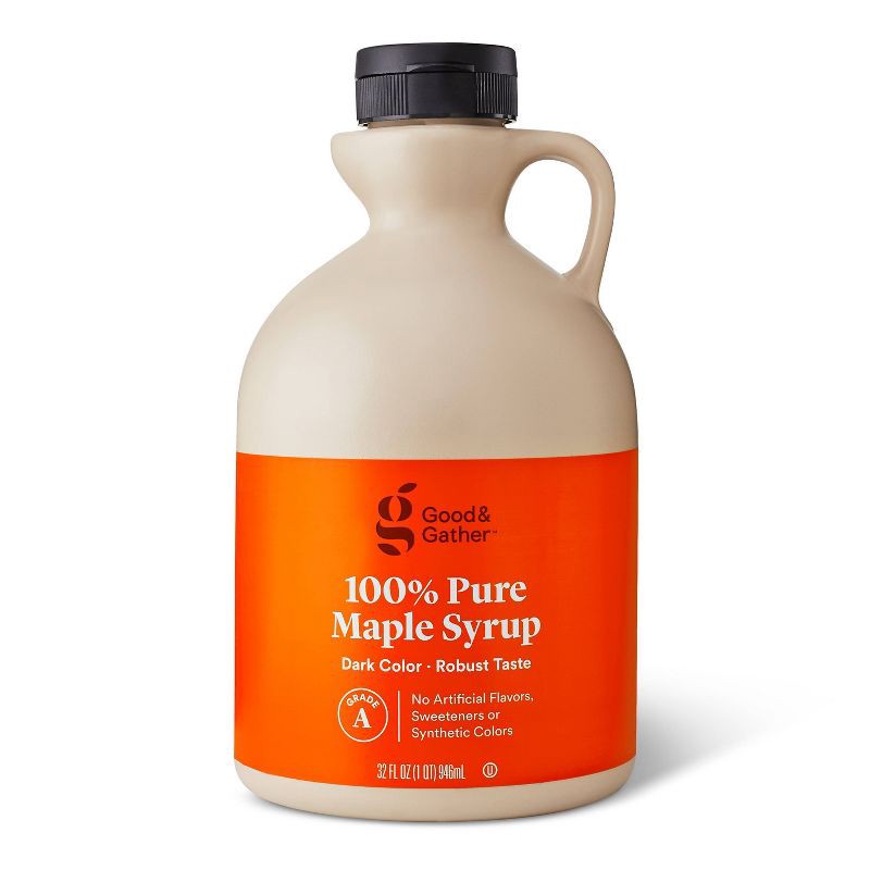 slide 1 of 3, 100% Pure Maple Syrup - 32 fl oz - Good & Gather™, 32 fl oz