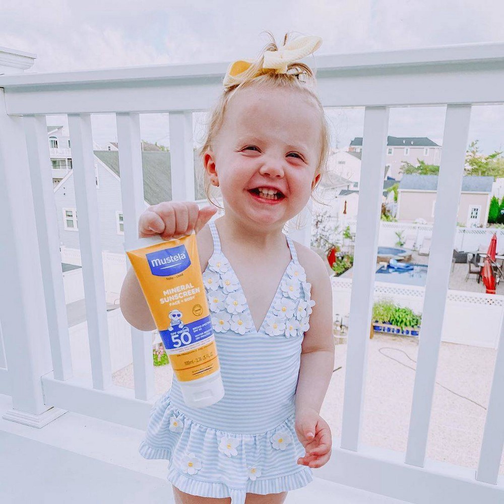 slide 3 of 8, Mustela Fragrance Free Mineral Baby Sunscreen Lotion SPF 50 - 3.38 fl oz, 50 x 3.38 fl oz