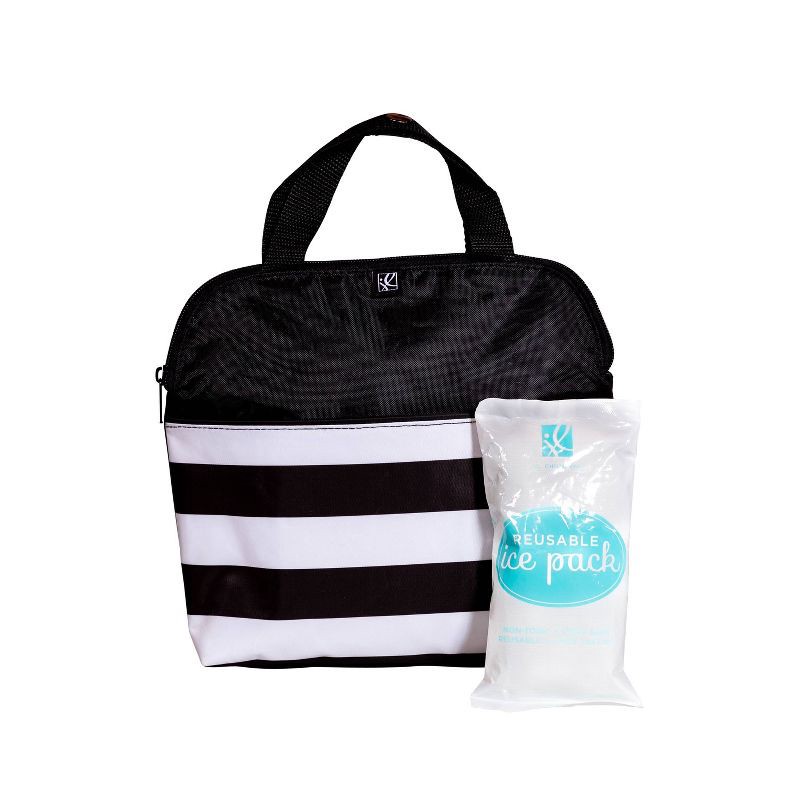 slide 3 of 7, J.L. Childress MaxiCOOL Four Bottle Cooler - Black Stripe, 1 ct