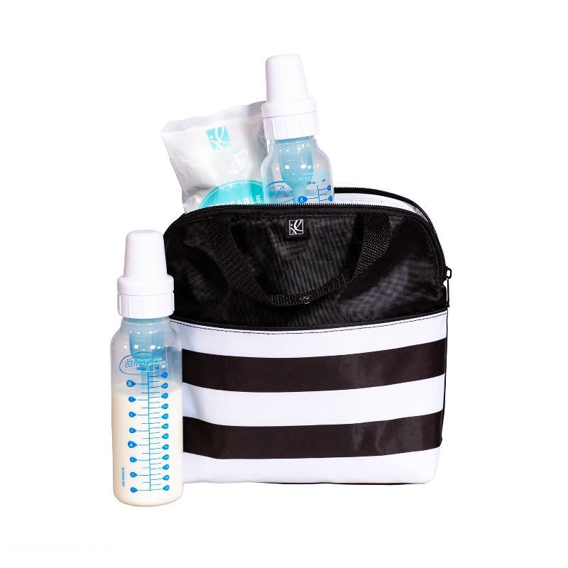 slide 4 of 7, J.L. Childress MaxiCOOL Four Bottle Cooler - Black Stripe, 1 ct