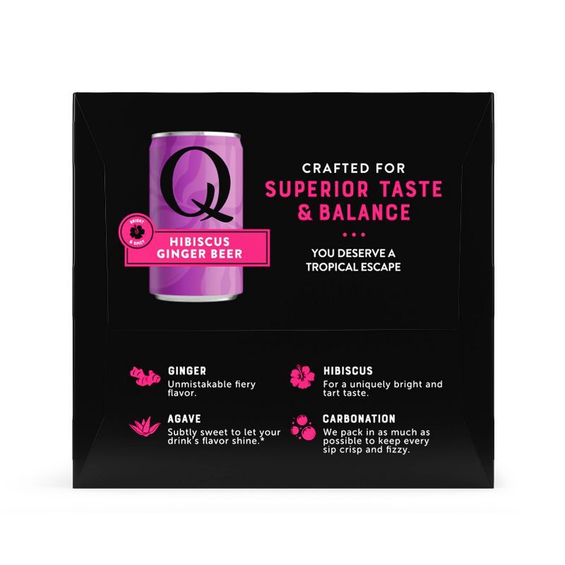 slide 3 of 6, Q Mixers Hibiscus Ginger Beer - 4pk/222ml Cans, 4 ct, 222 ml