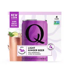 Q Mixers Light Ginger Beer - 4pk/222ml Cans