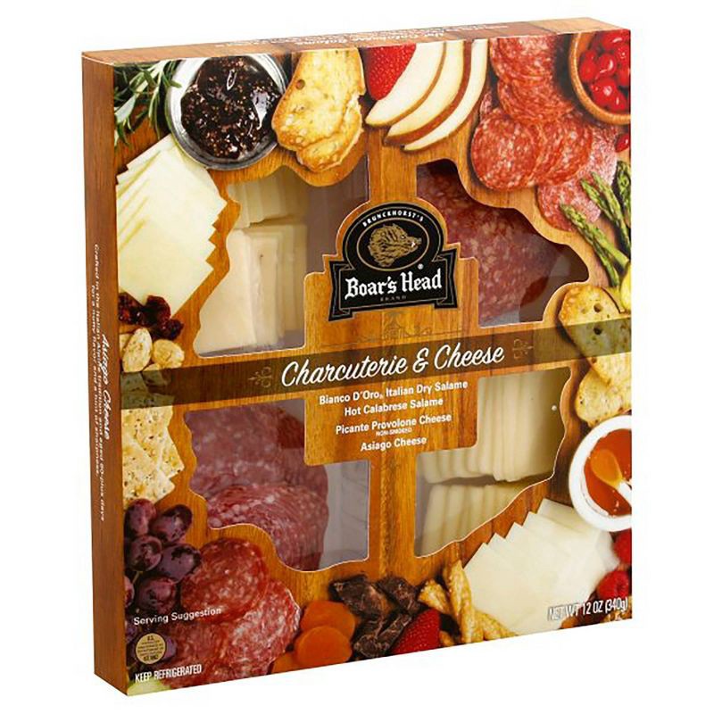 slide 2 of 3, Boar's Head Italian Dry Salame, Hot Calabrese Salame, Picante Provolone Cheese & Asiago Cheese Charcuterie Tray - 12oz, 12 oz