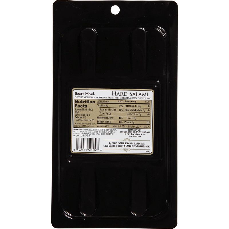 slide 6 of 7, Boar's Head Hard Salami - 4oz, 4 oz