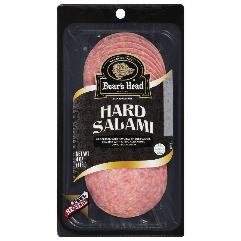 slide 1 of 7, Boar's Head Hard Salami - 4oz, 4 oz