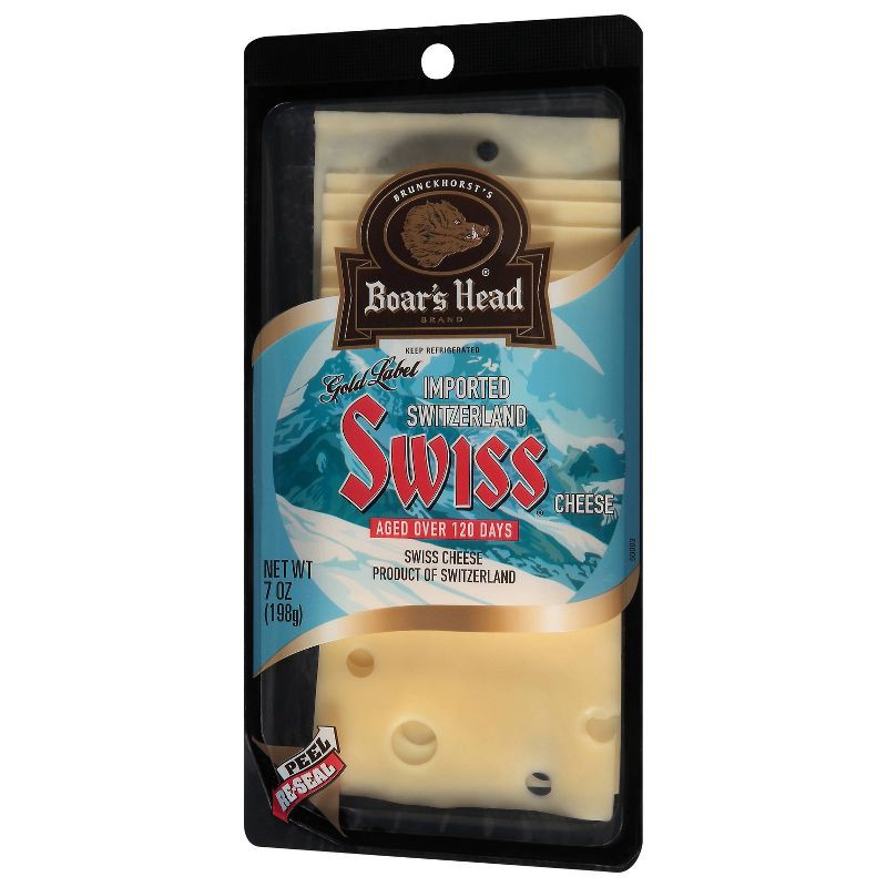 slide 2 of 7, Boar's Head Gold Swiss Cheese - 7oz, 7 oz