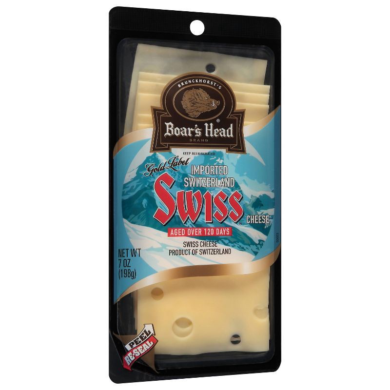 slide 3 of 7, Boar's Head Gold Swiss Cheese - 7oz, 7 oz