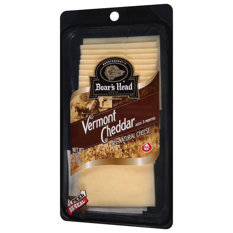 slide 2 of 7, Boar's Head Vermont White Cheddar Cheese - 8oz, 8 oz