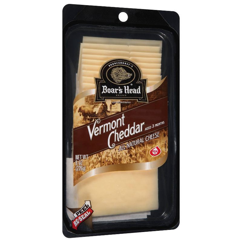 slide 3 of 7, Boar's Head Vermont White Cheddar Cheese - 8oz, 8 oz