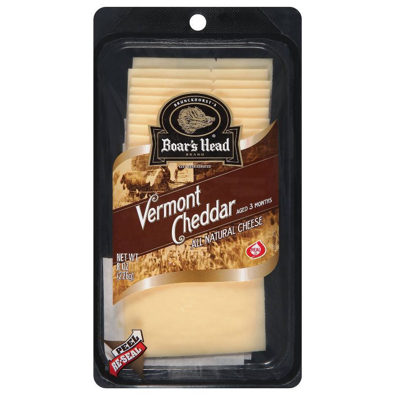 slide 1 of 7, Boar's Head Vermont White Cheddar Cheese - 8oz, 8 oz